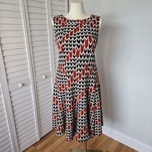 Hanni A-line Dress Women's 2X Geometric Print Vacation Retro 70s Flirty Eclectic